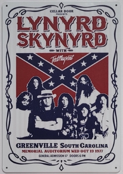 Lynyrd Skynyrd Greenville South Carolina metalen wandb